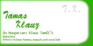 tamas klauz business card